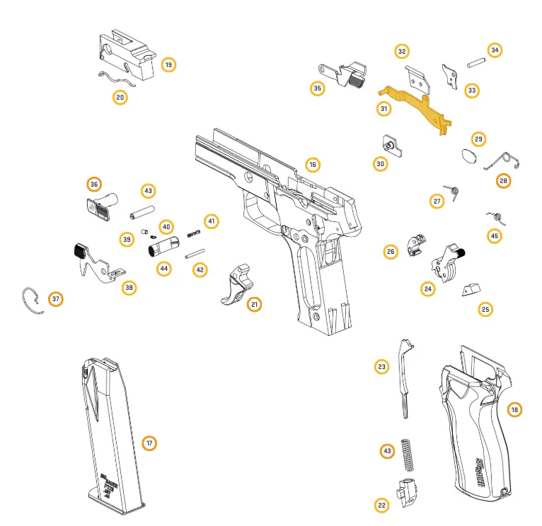 Sig Sauer P226 Trigger Bar DA/SA | Blue Fieldsports